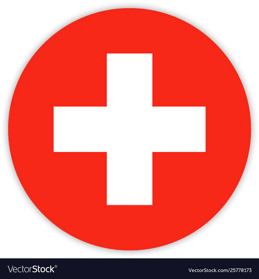 Simple round flag vector image Simple round flag