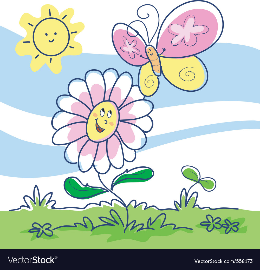 Spring cartoon Royalty Free Vector Image - VectorStock