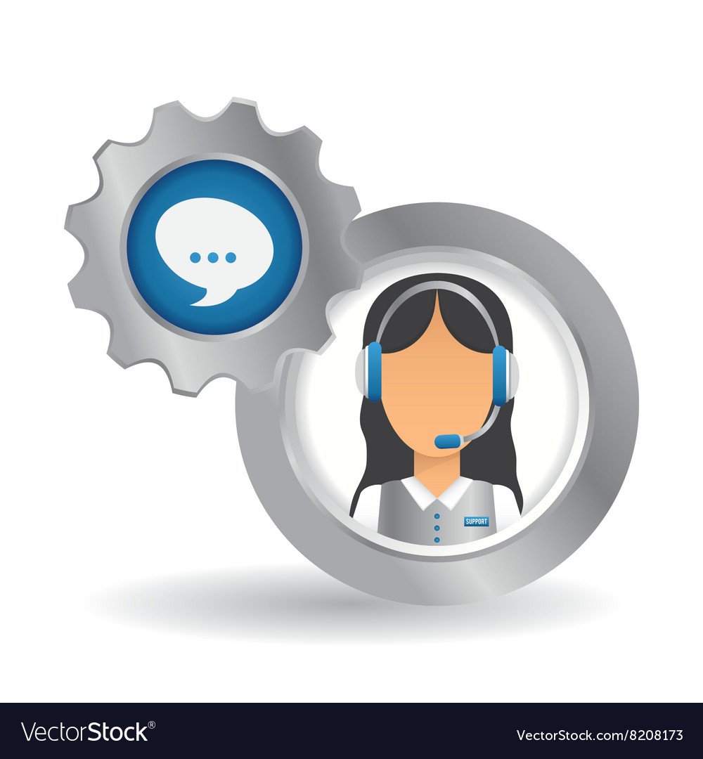 Technical service and call center icon design