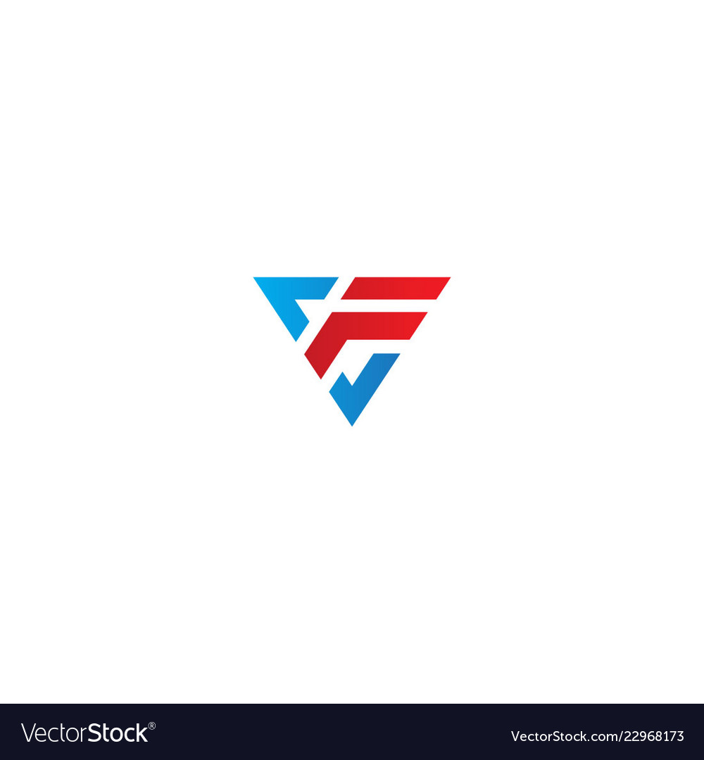 Triangle F Initial Logo