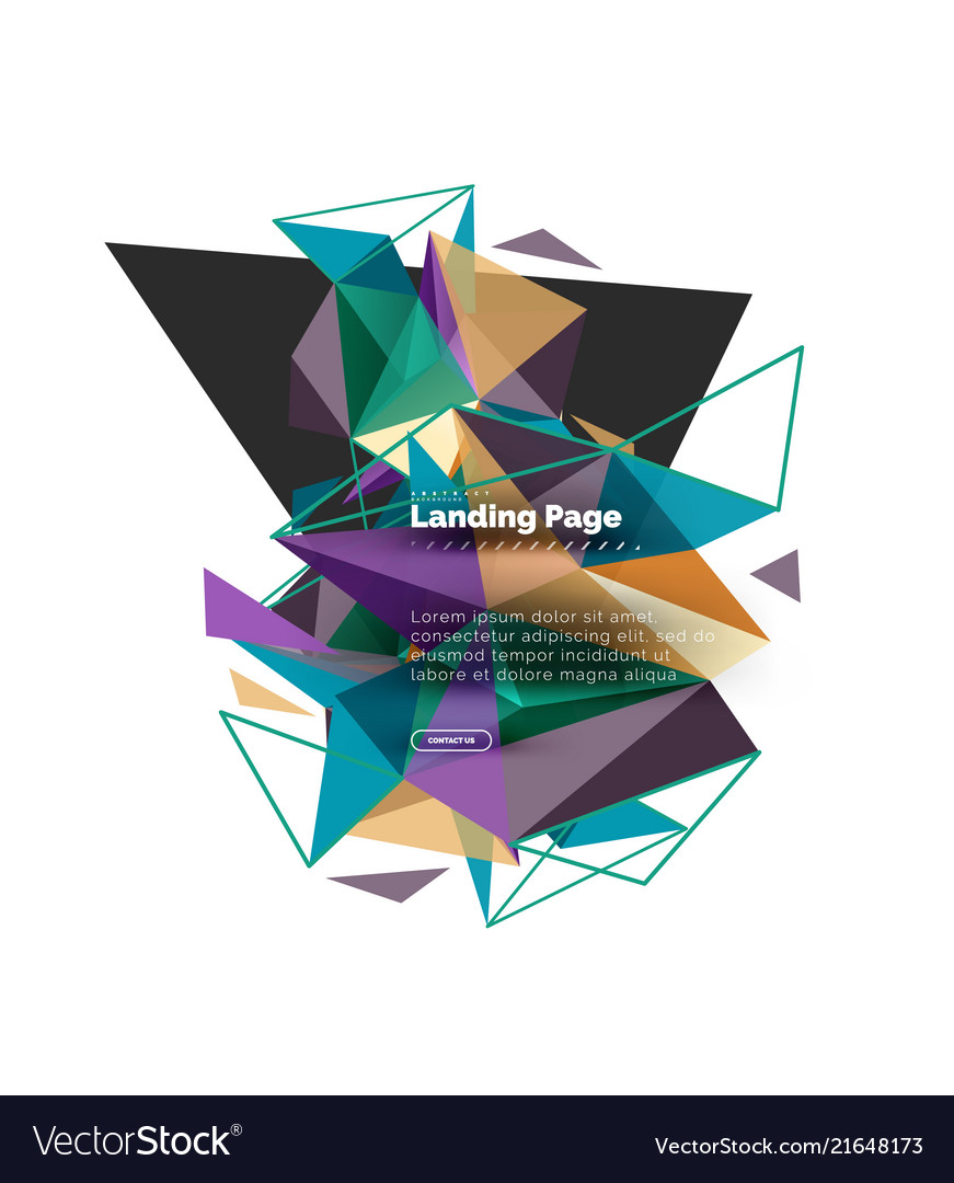 Triangular design abstract background landing