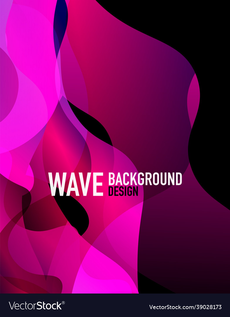 Vertical fluid gradient wave abstract background Vector Image Vertical fluid gradient wave abstract background