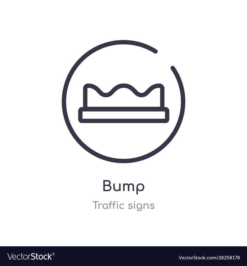 Bump outline icon isolated line from traffic