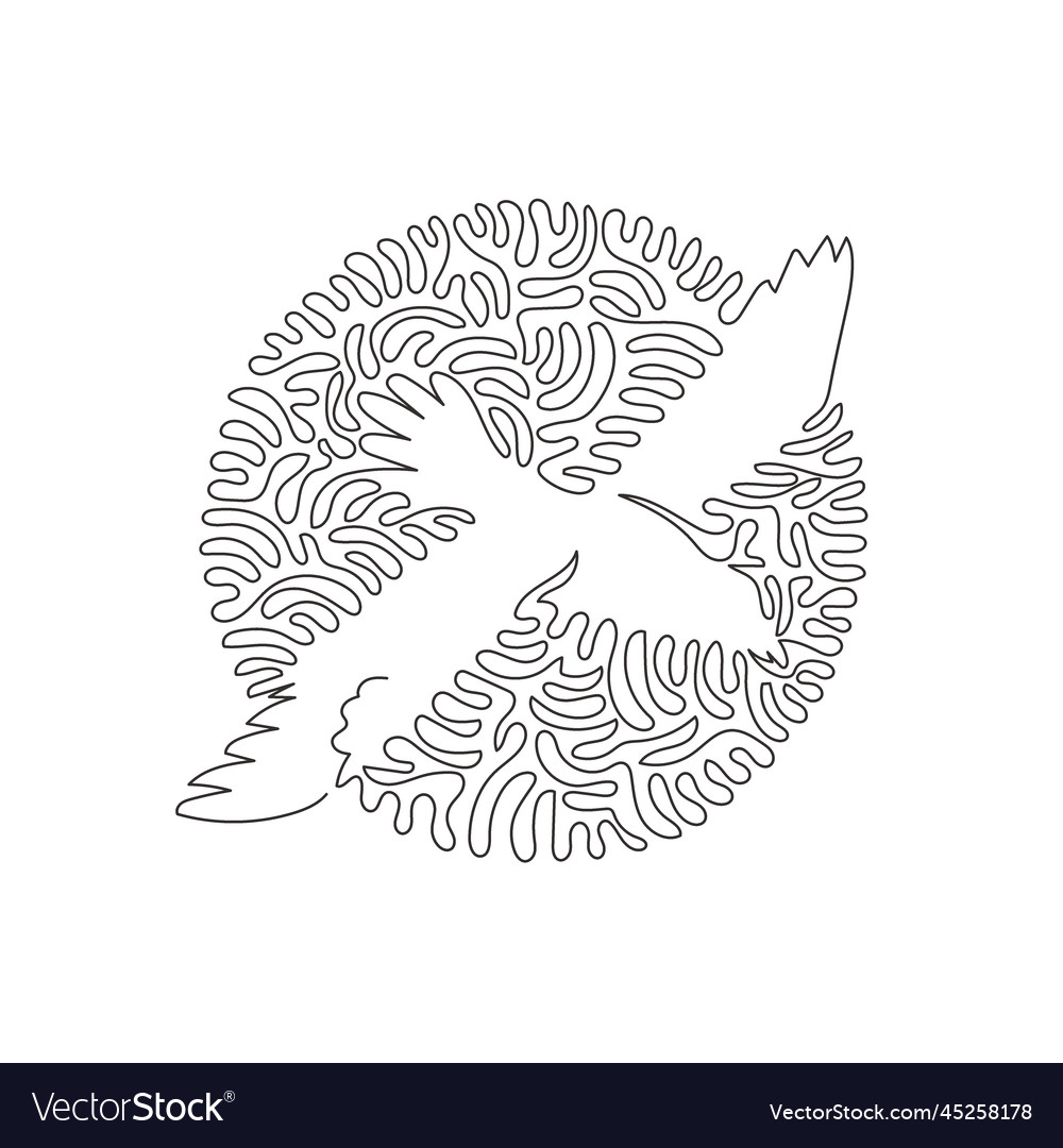 Continuous one curve line drawing of funny Vector Image Continuous one curve line drawing of funny