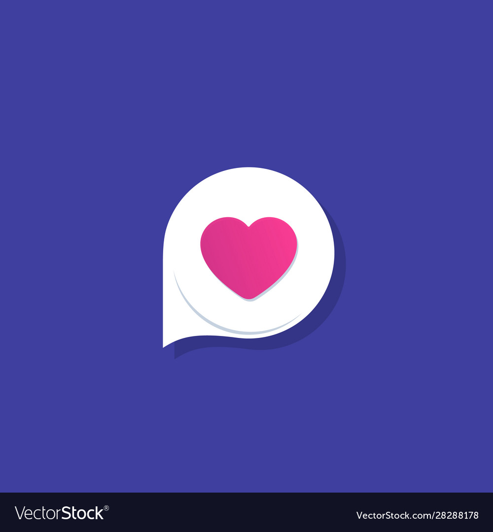 Dating app love chat icon logo