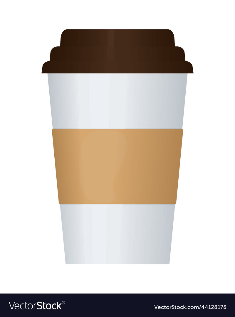 Disposable coffee cup Royalty Free Vector Image