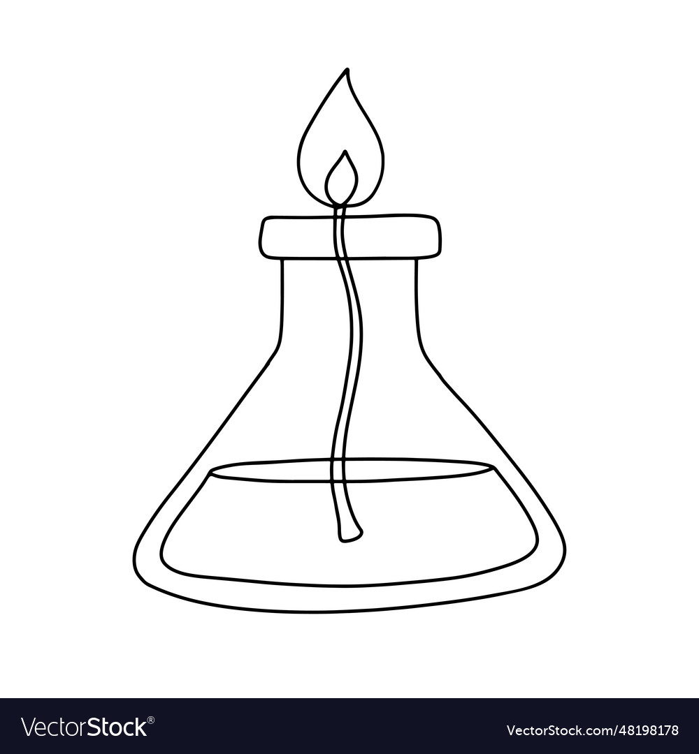 Flask burner for scientific experiment science