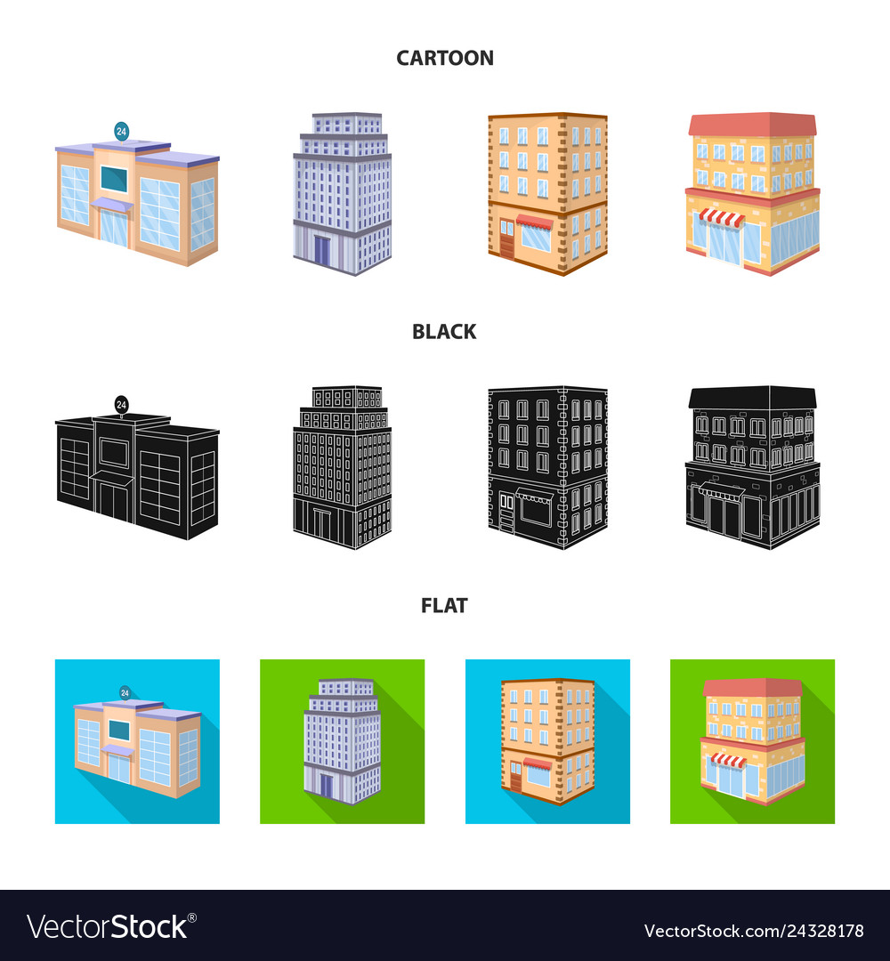 Isolated object of construction and building vector image Isolated object of construction and building