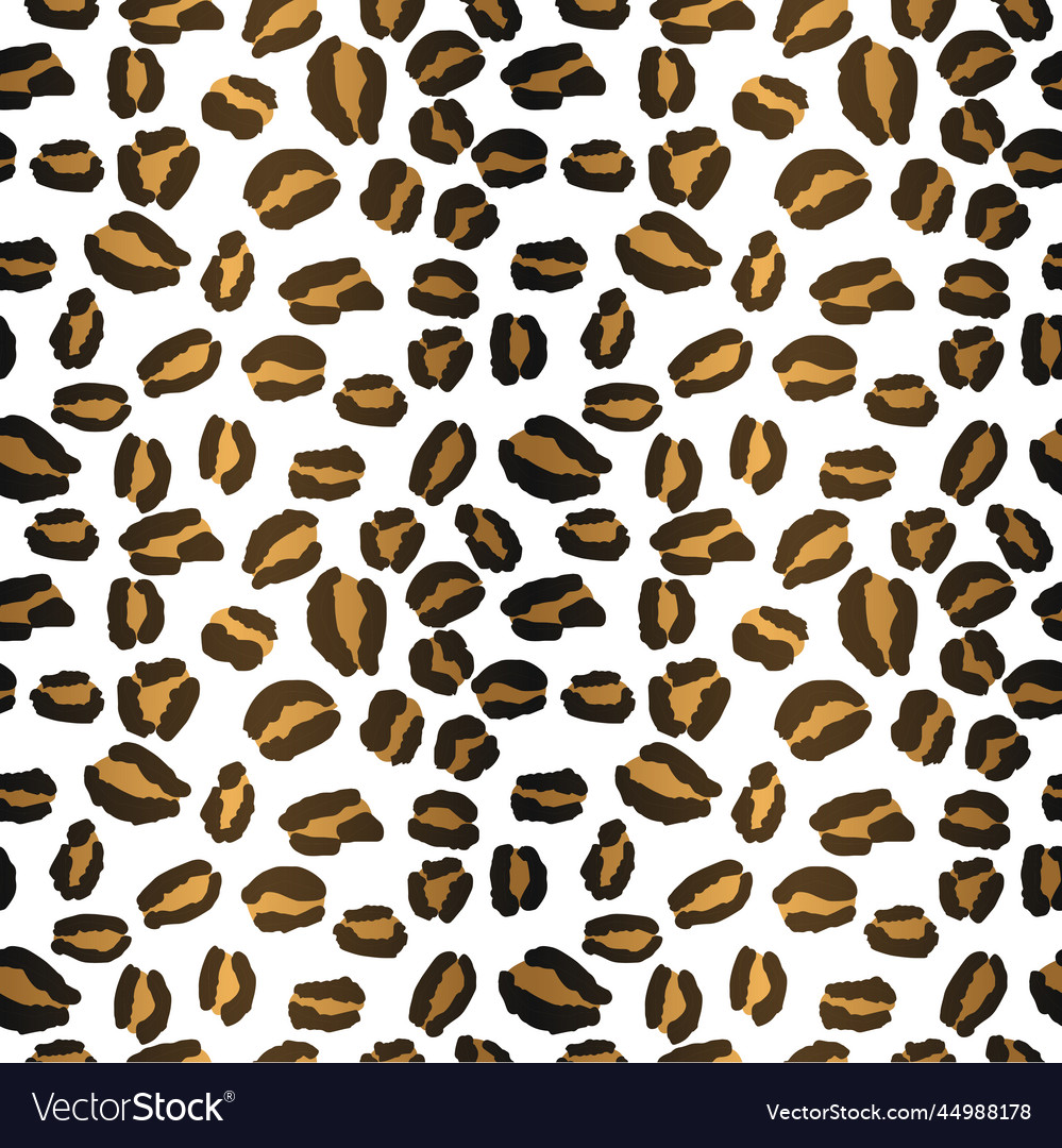 Leopard print repeat pattern golden design