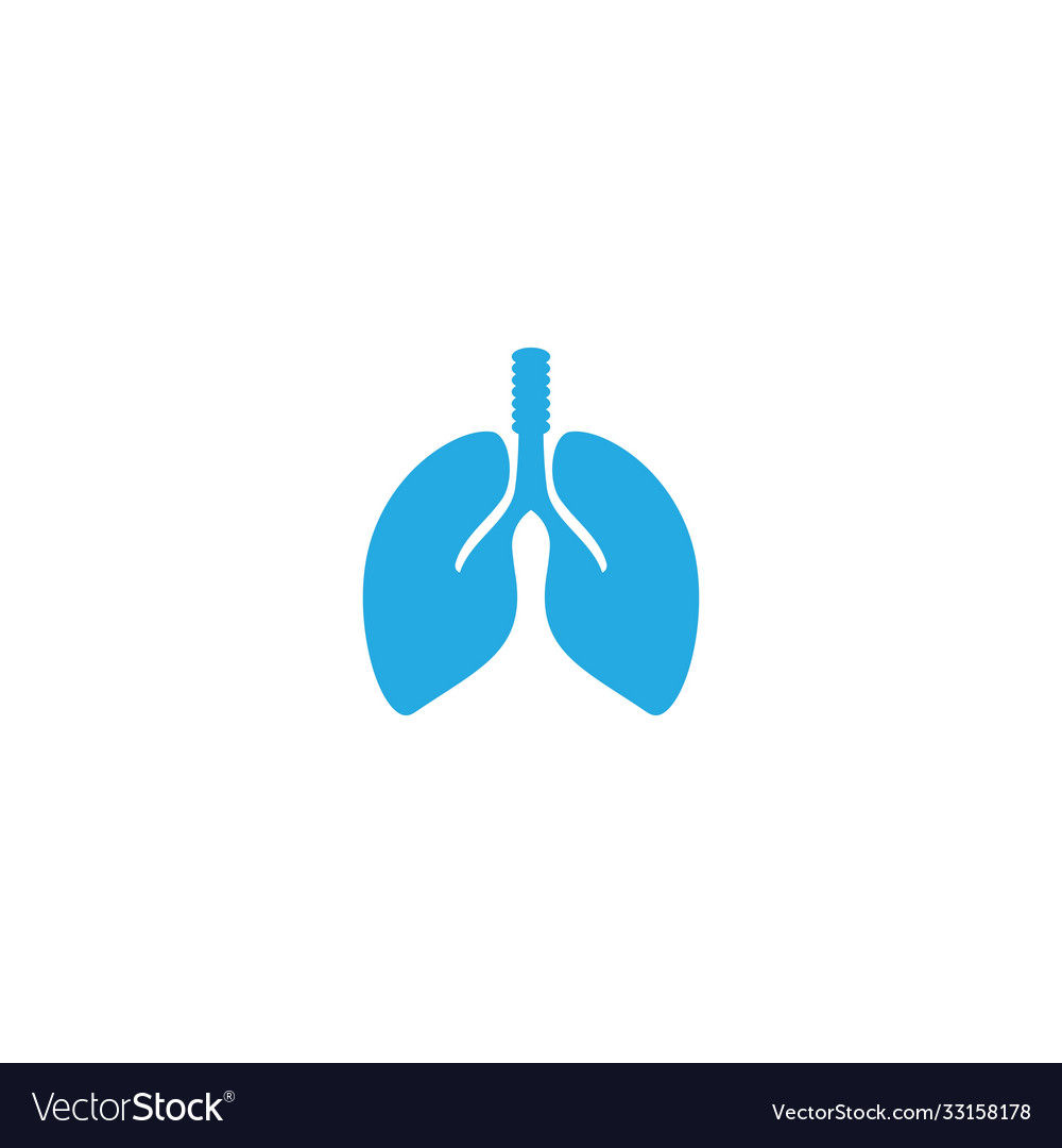 Lung logo template icon Royalty Free Vector Image