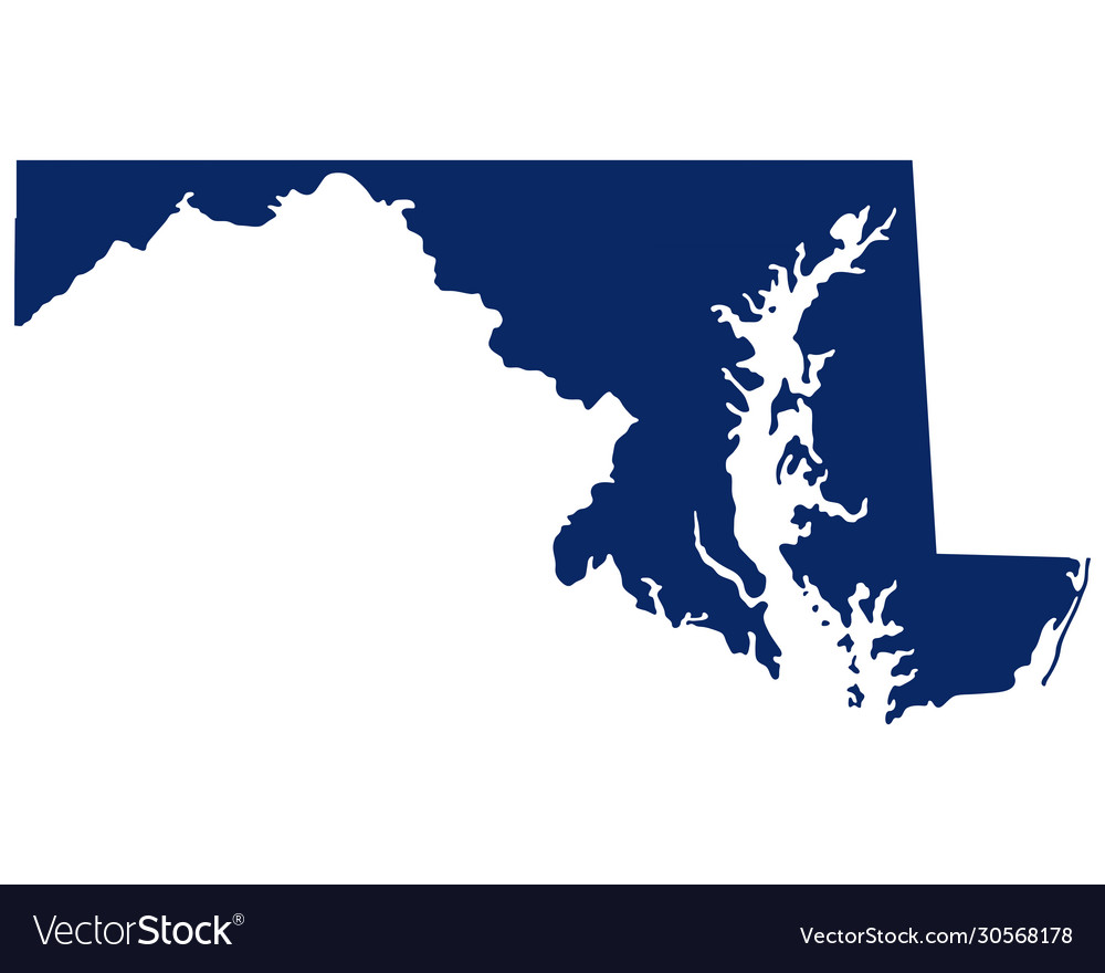 Maryland Map - Blue