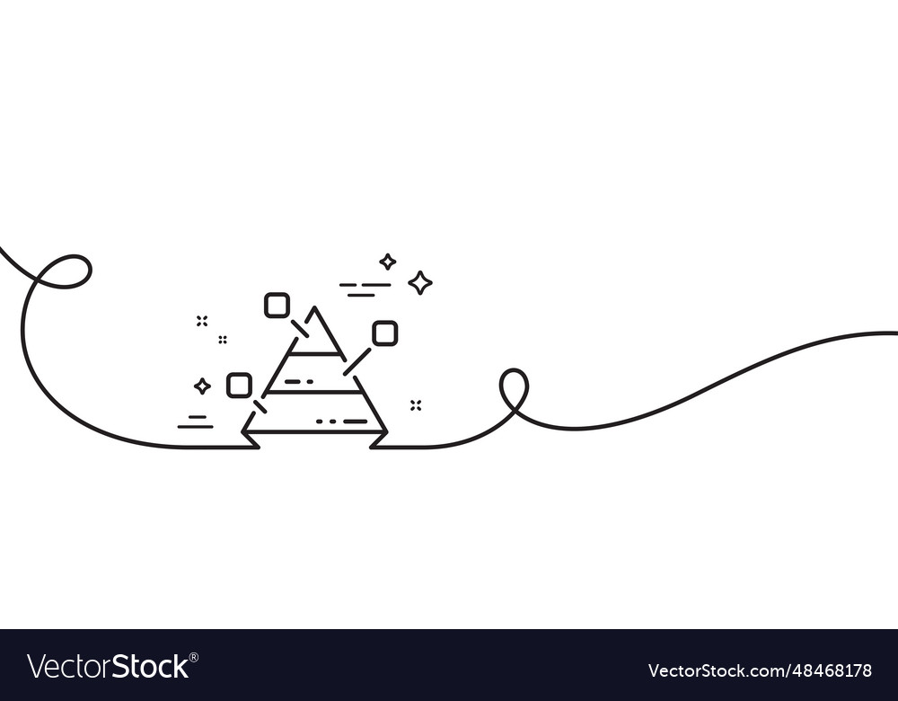 Pyramid chart line icon analytics graph sign vector image Pyramid chart line icon analytics graph sign