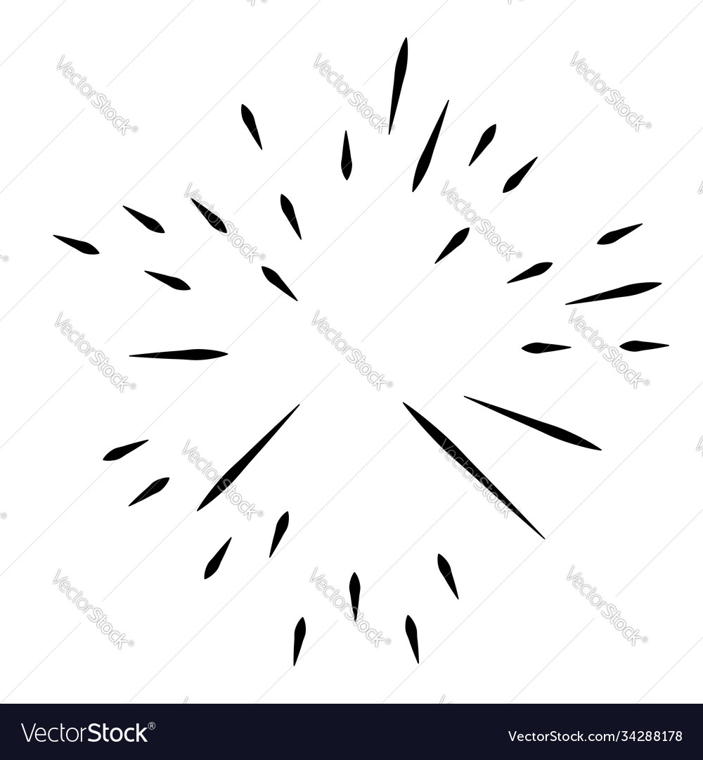 Radial radiating lines abstract burst element vector image Radial radiating lines abstract burst element