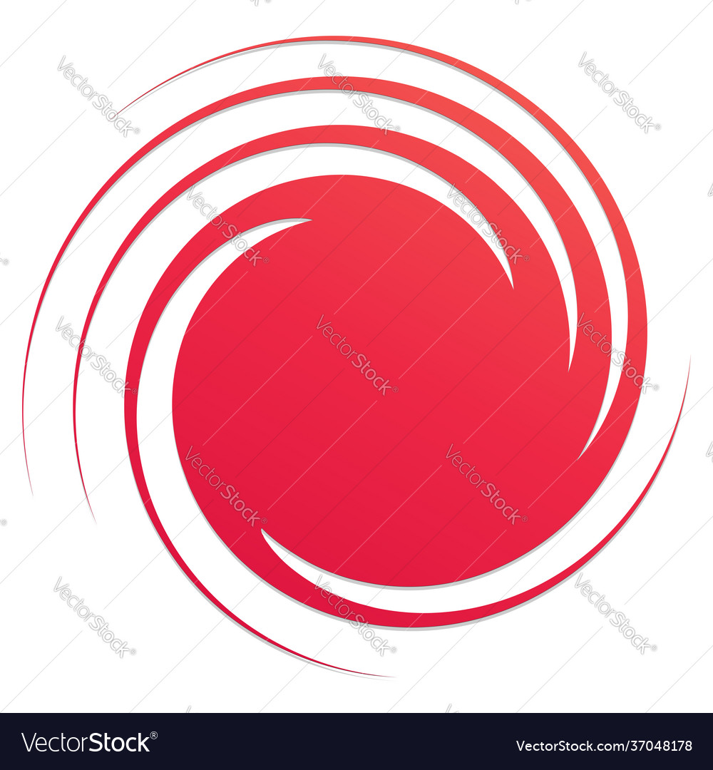 Revolved whirlpool whirlwind design element