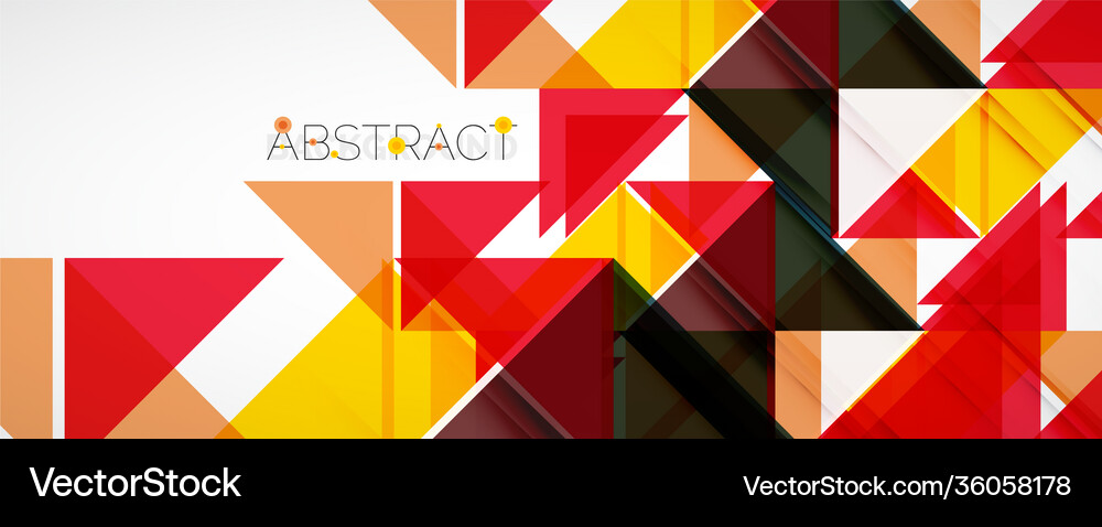 Set triangle geometric backgrounds Royalty Free Vector Image