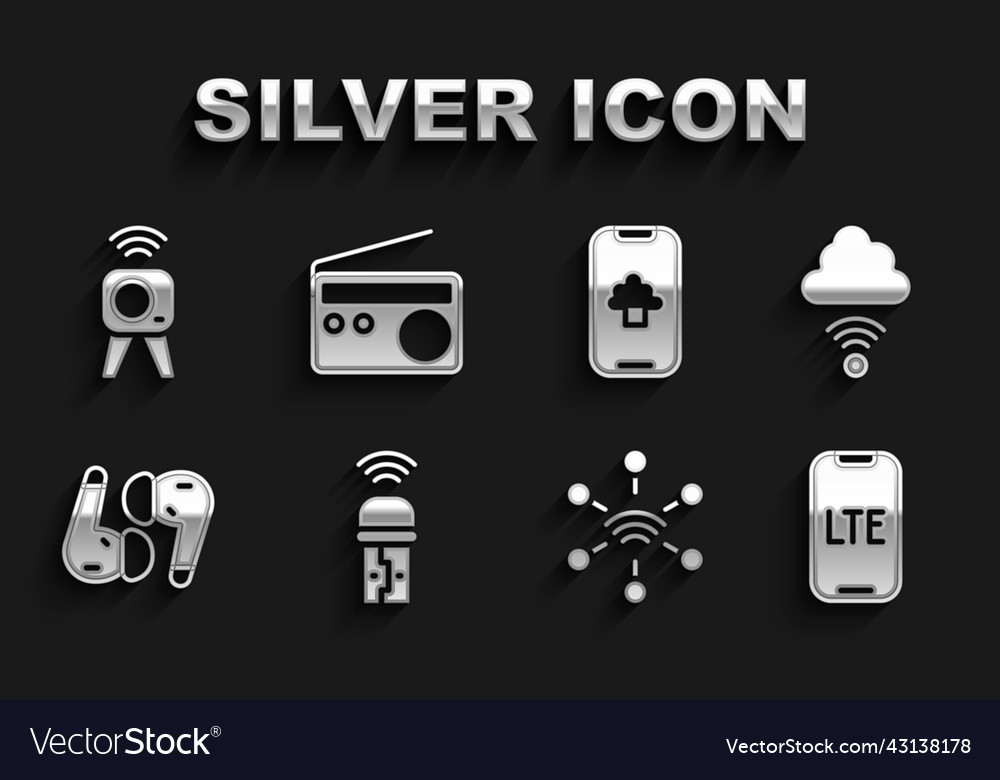 Set usb wireless adapter network cloud connection Vector Image Set usb wireless adapter network cloud connection
