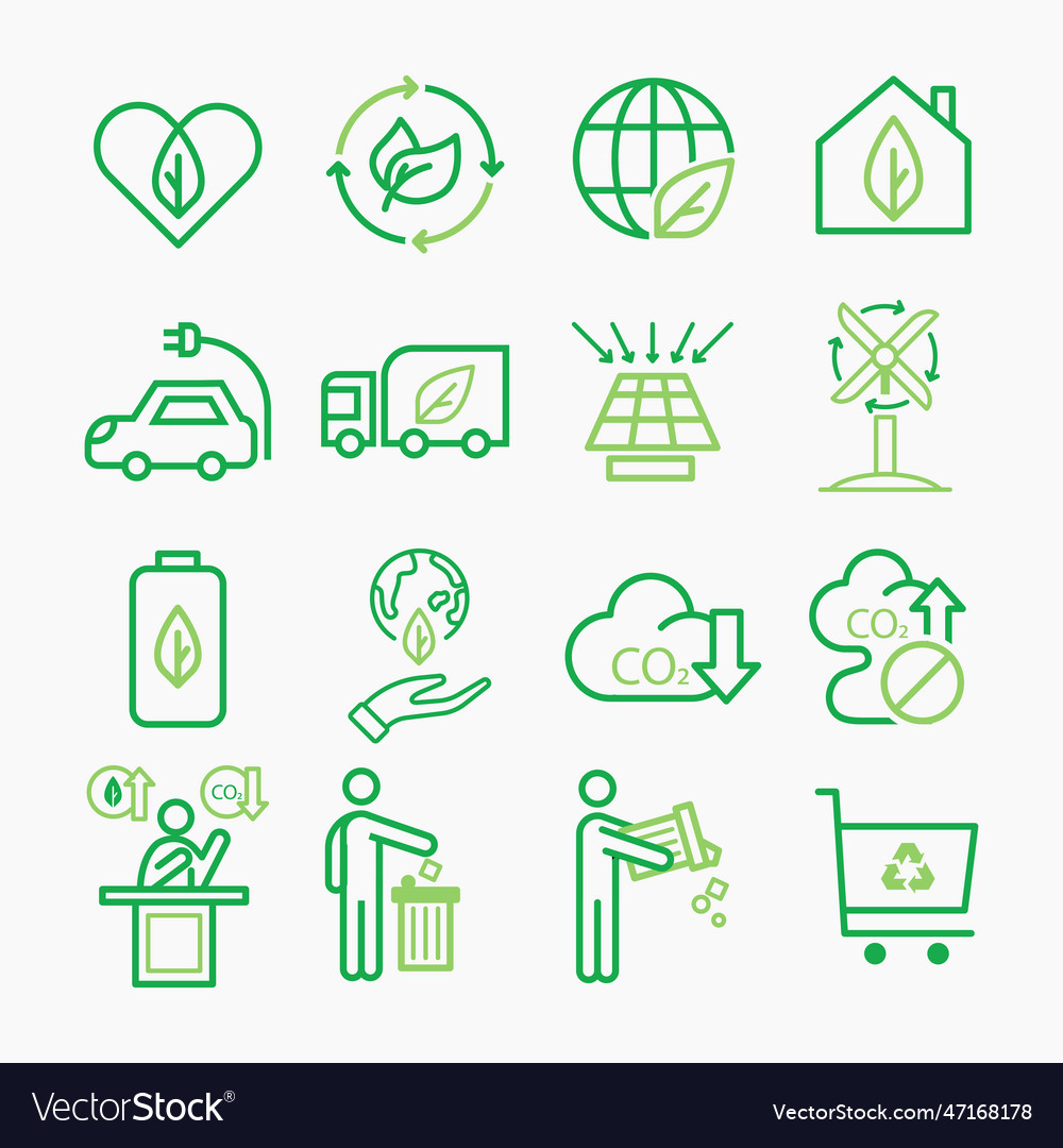 Simple icon graphic design for eco friendly Vector Image