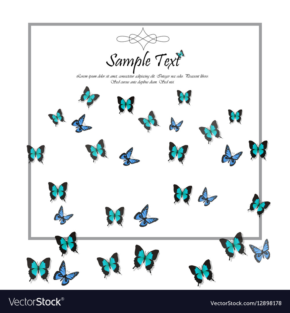 Spring background with butterflies