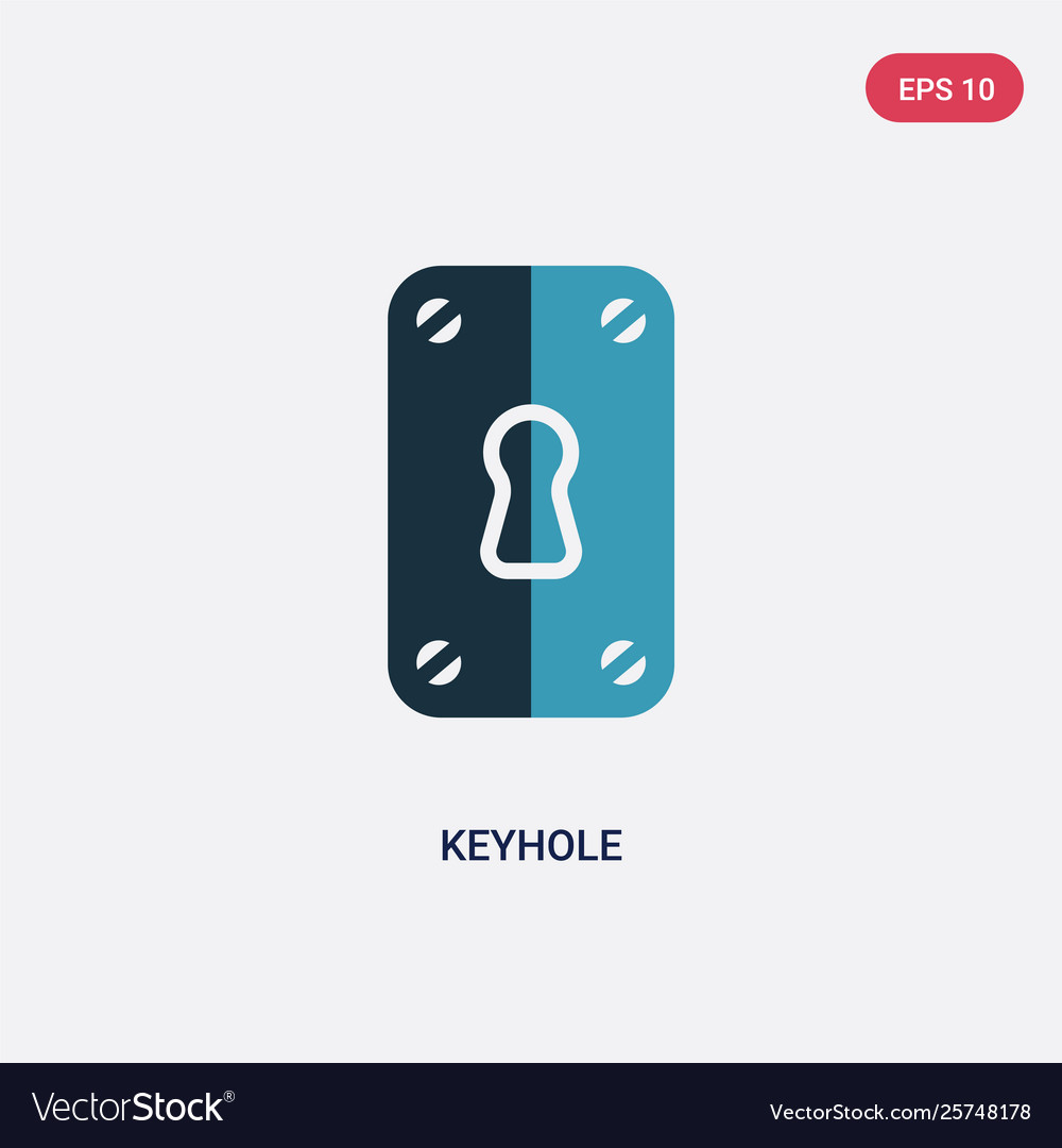 Two color keyhole icon from security concept