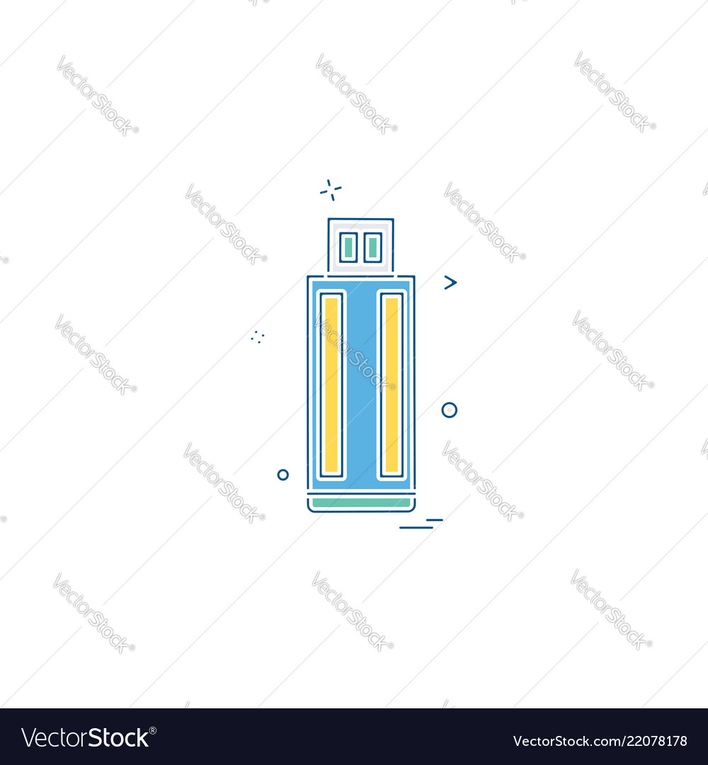 Usb device icon design Vector Image Usb device icon design
