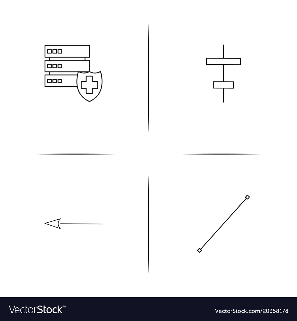 Web and text simple linear icon setsimple outline