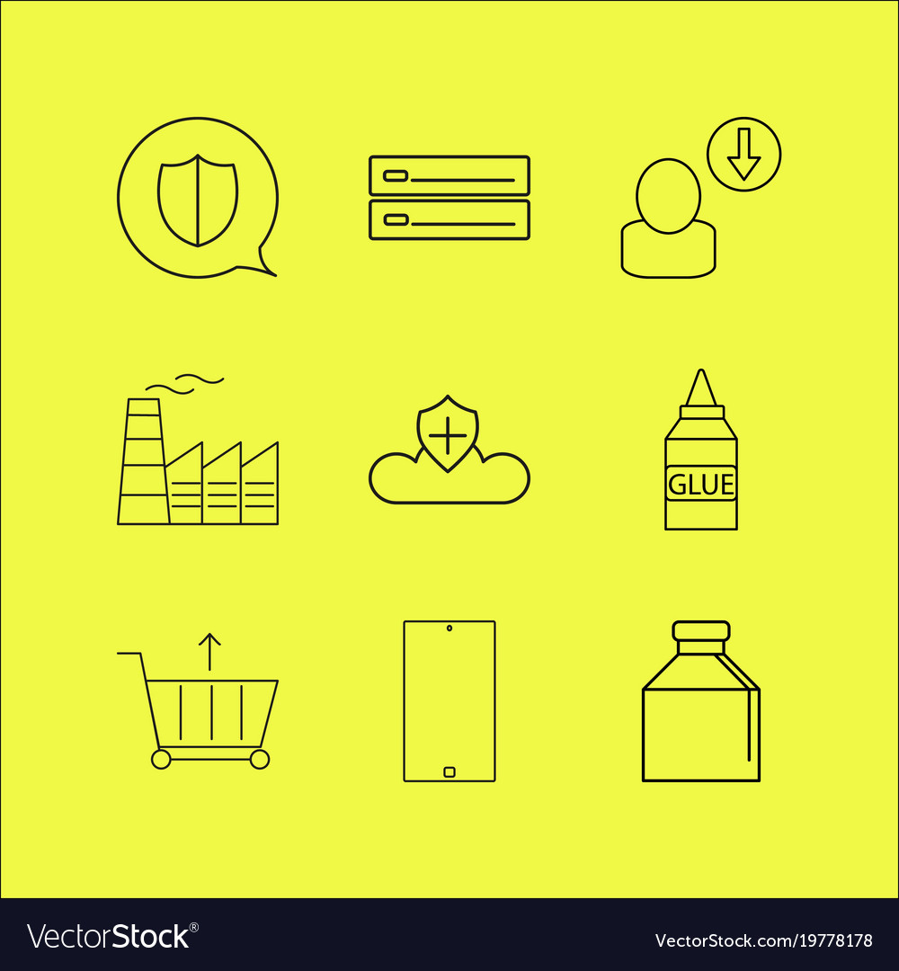 Web linear icon set simple outline icons