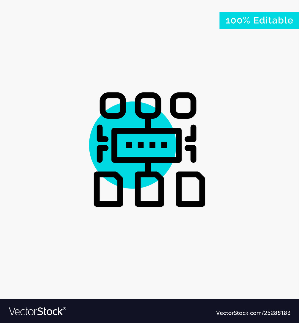 Algorithm program user document turquoise vector image Algorithm program user document turquoise