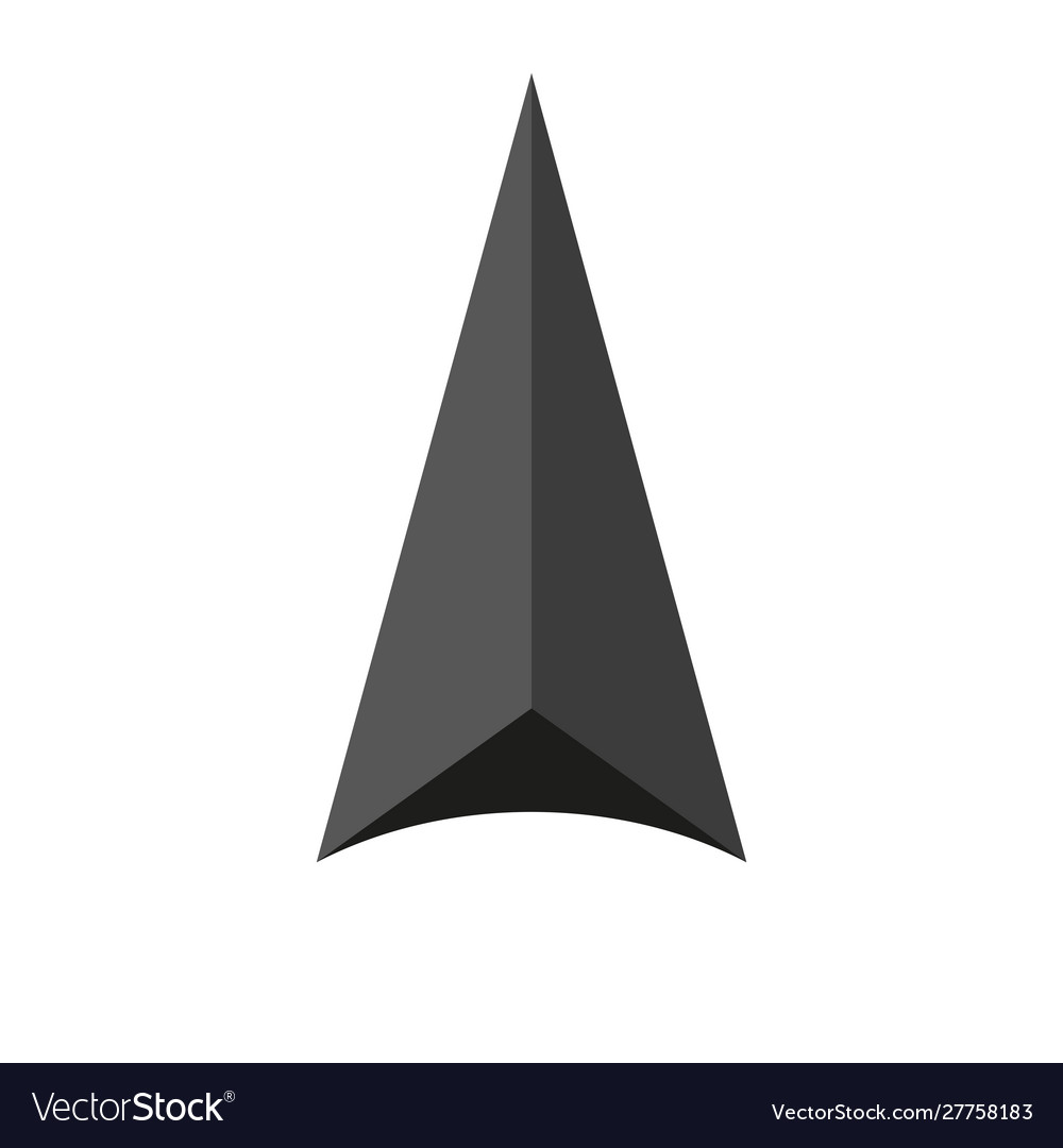 Arrow icon in a monochrome color simple