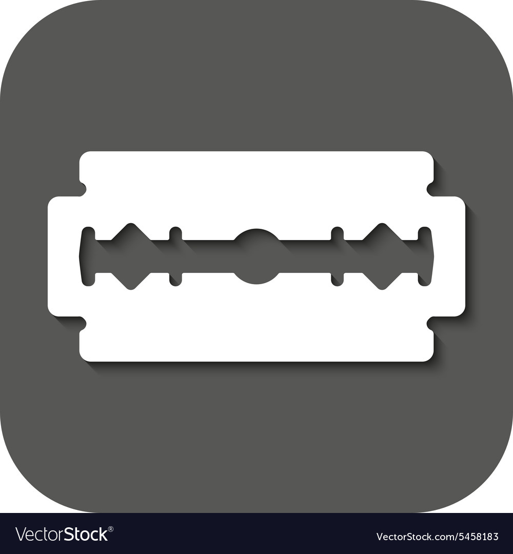 Blade razor icon shaver symbol flat Royalty Free Vector