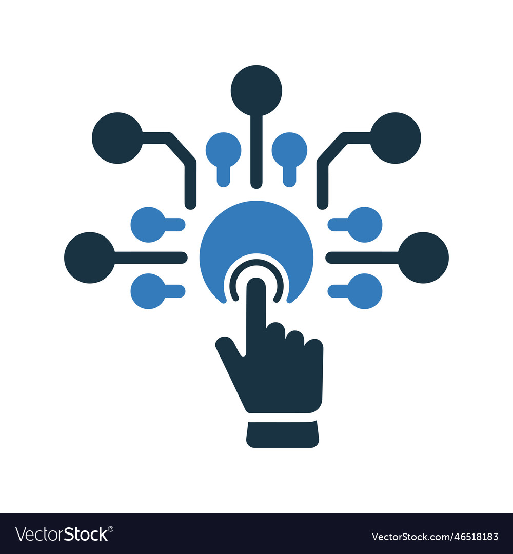Digital Connection Icon Royalty Free Vector Image