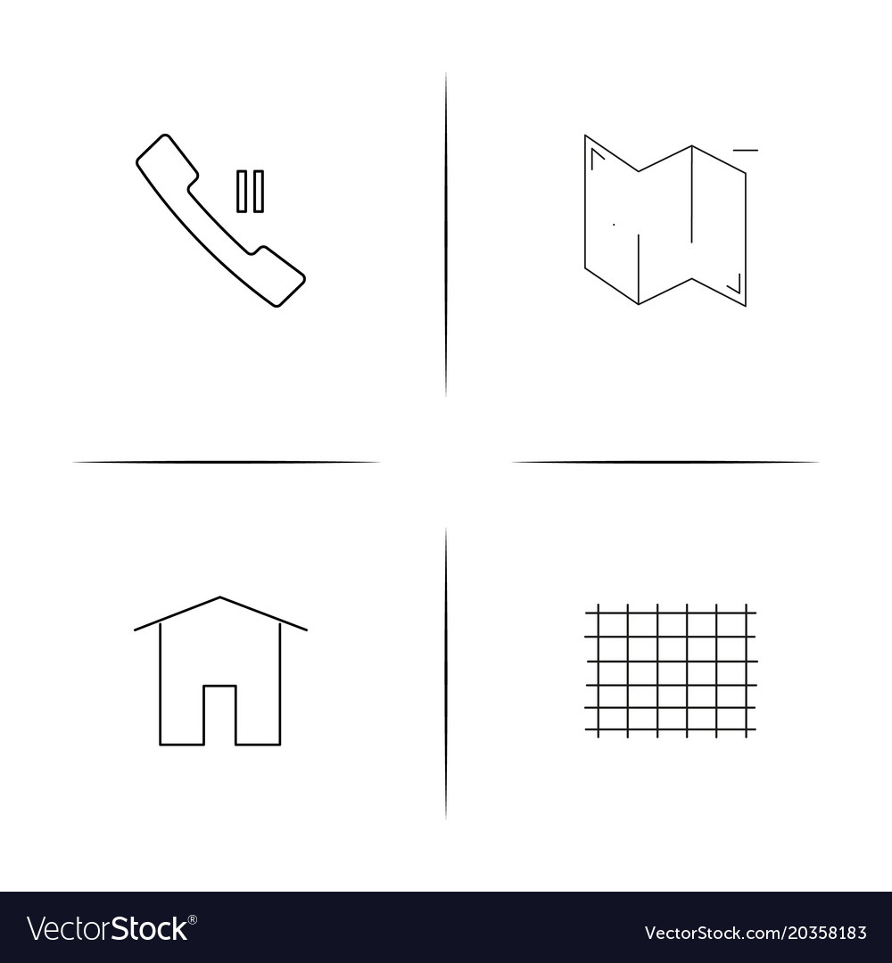 Interface simple linear icon setsimple outline