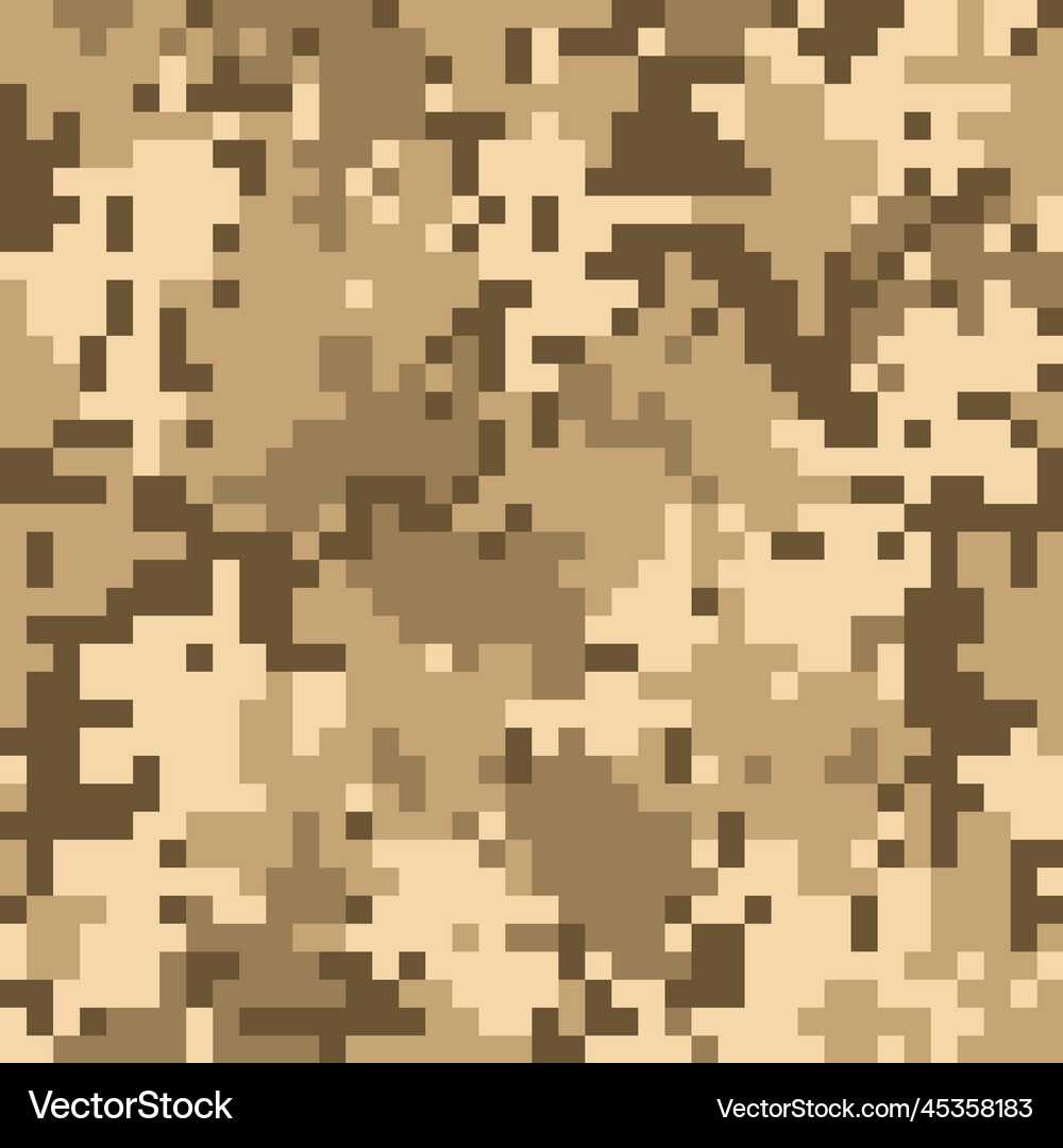 Military Camo Pixel Pattern Royalty Free Vector Image