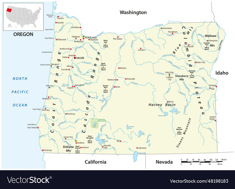 Oregon State Map