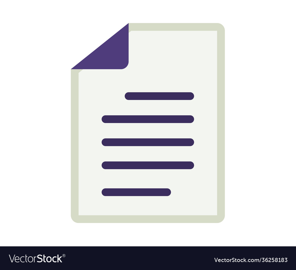 Paper document file single isolated icon