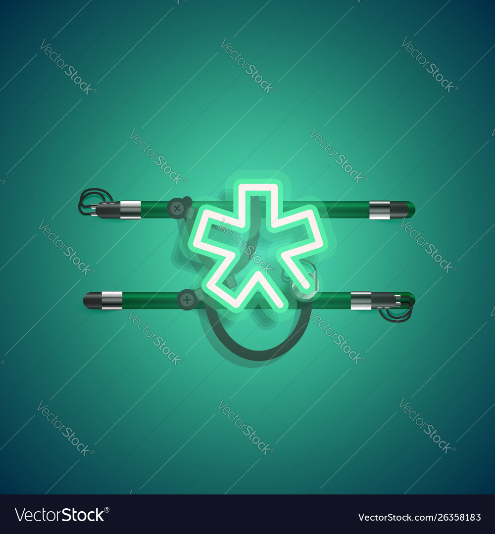 Realistic neon character with wires and console vector image Realistic neon character with wires and console