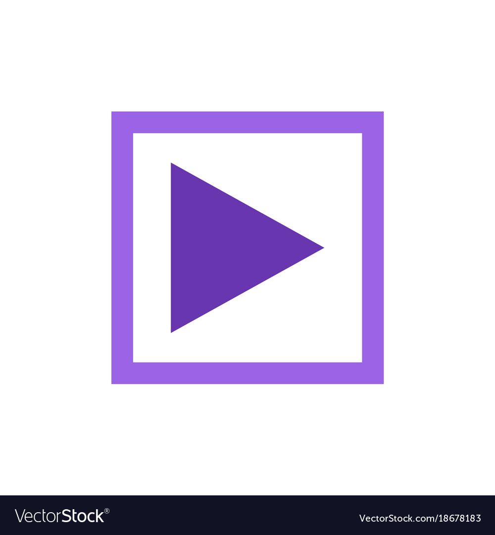 Simple common square play button