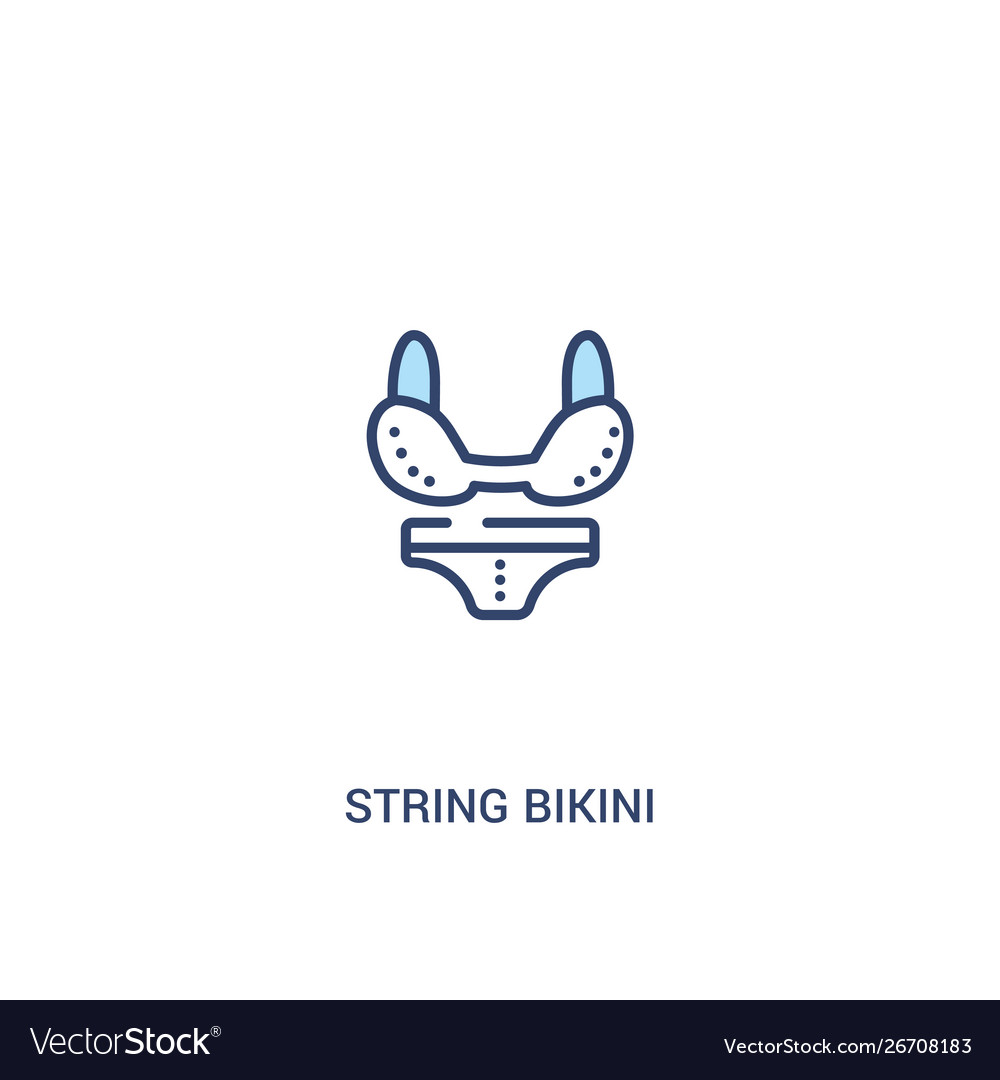 String bikini concept 2 colored icon simple line