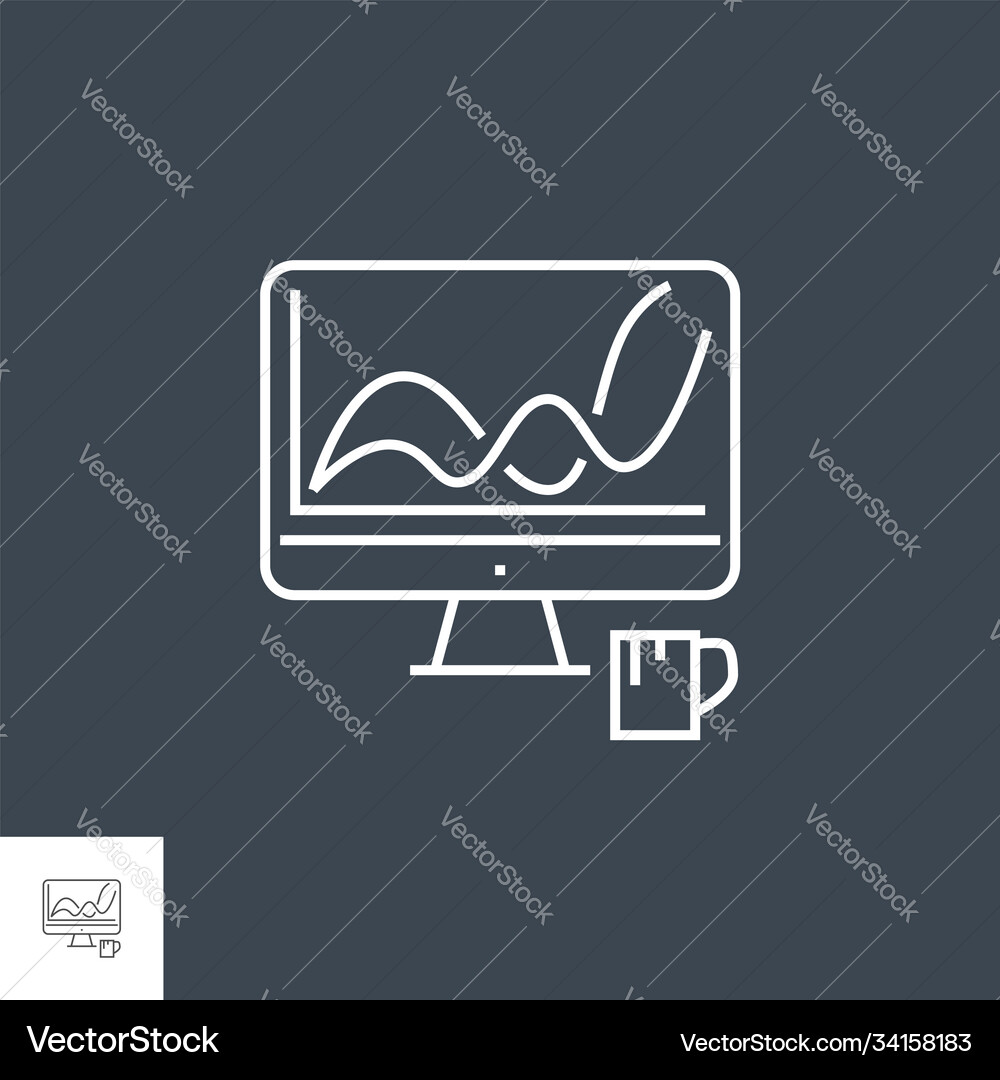 Web analytics thin line icon Royalty Free Vector Image