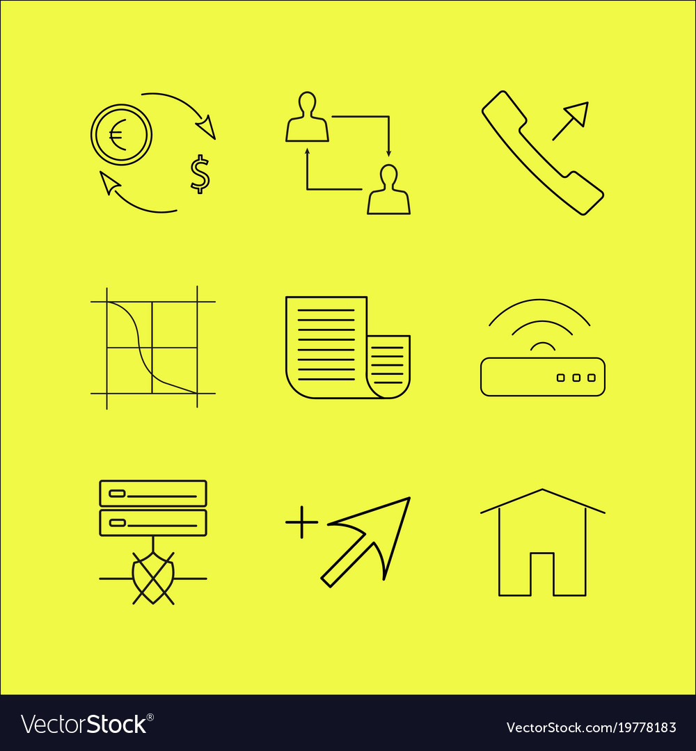 Web linear icon set simple outline icons