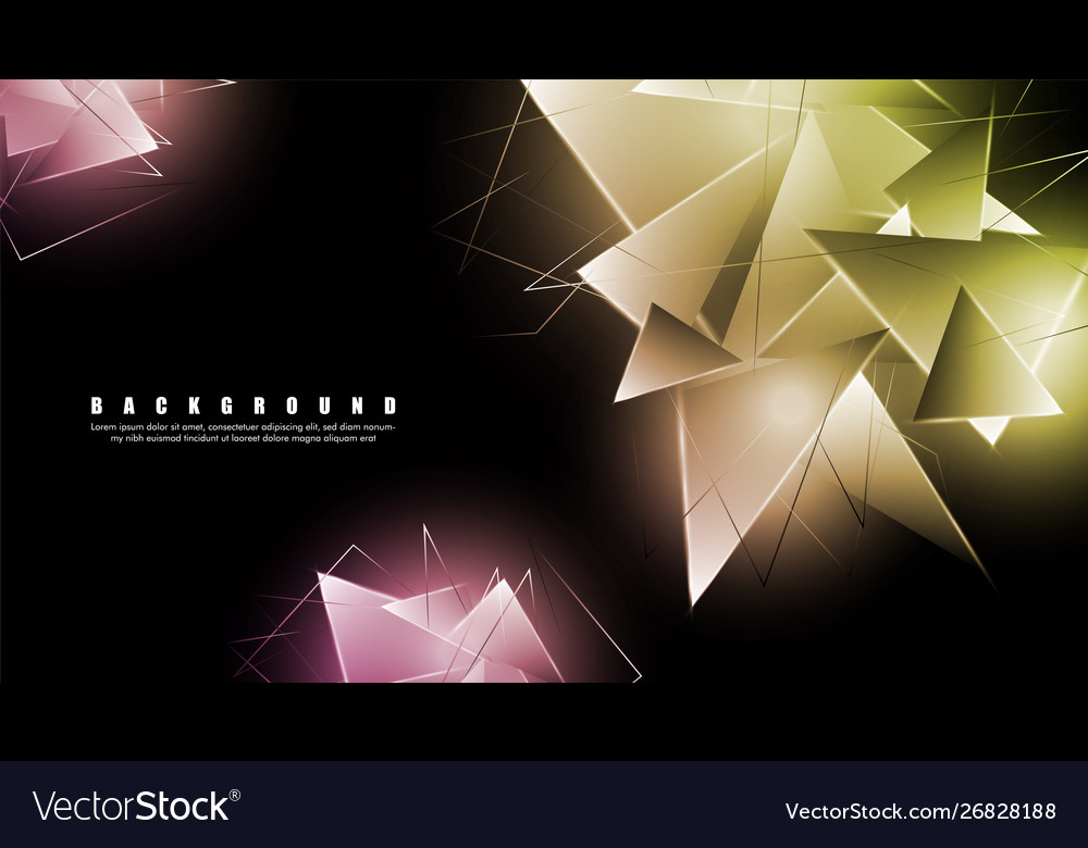Abstract background with glowing triangles