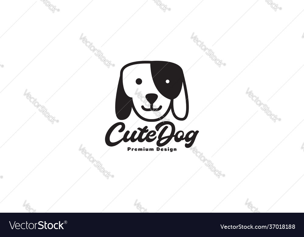 Animal head pets irish setter dog logo symbol Vector Image