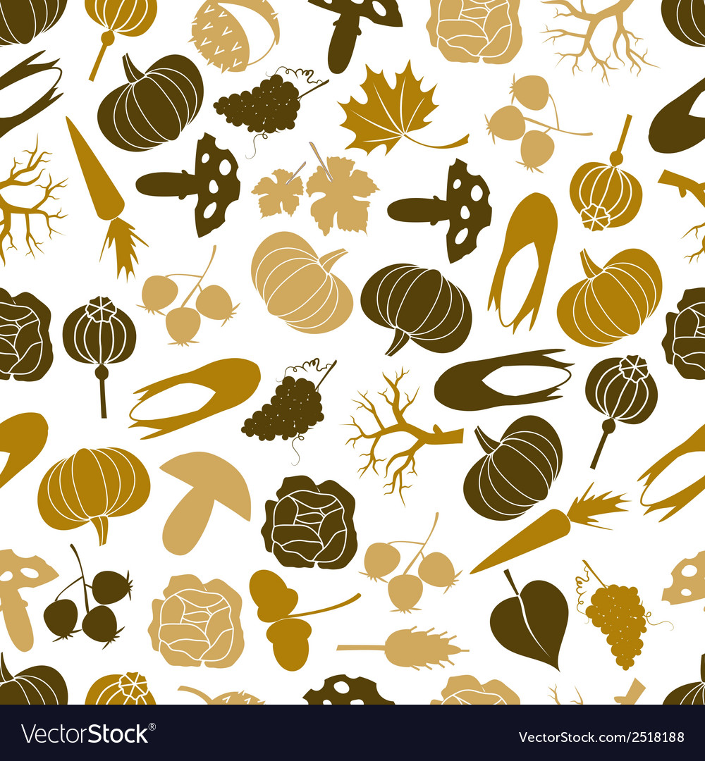 Autumn icons color pattern eps10