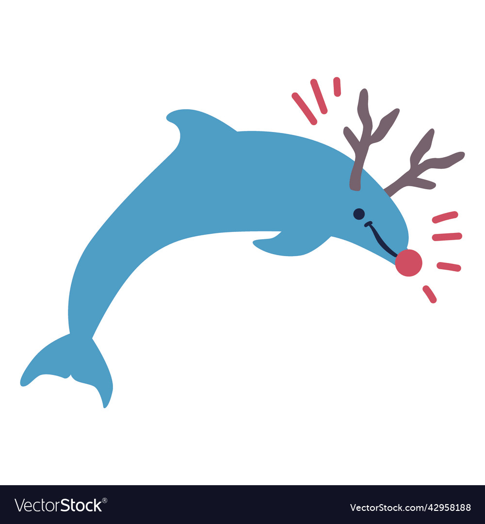 Weihnachten Delphin flache hohe Qualität