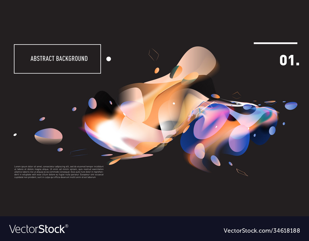 Colorful abstract fluid gradient pattern vector image Colorful abstract fluid gradient pattern