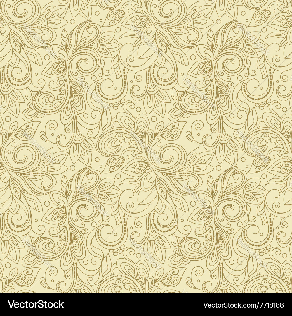 Creative hand drawn seamless pattern Royalty Free Vector