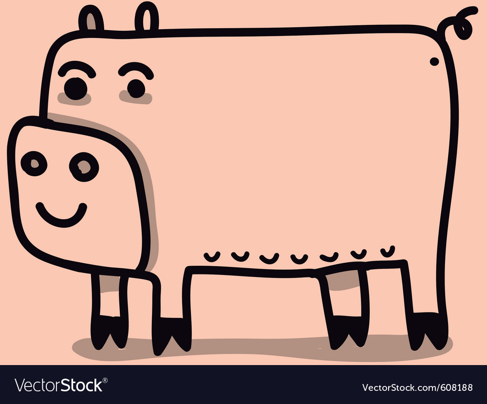 Funny pig Royalty Free Vector Image - VectorStock