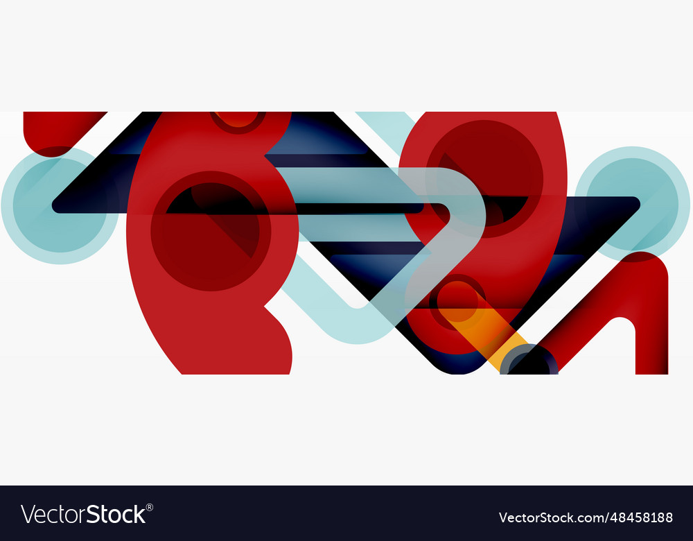 Geometric primitives lines circles abstract Vector Image Geometric primitives lines circles abstract