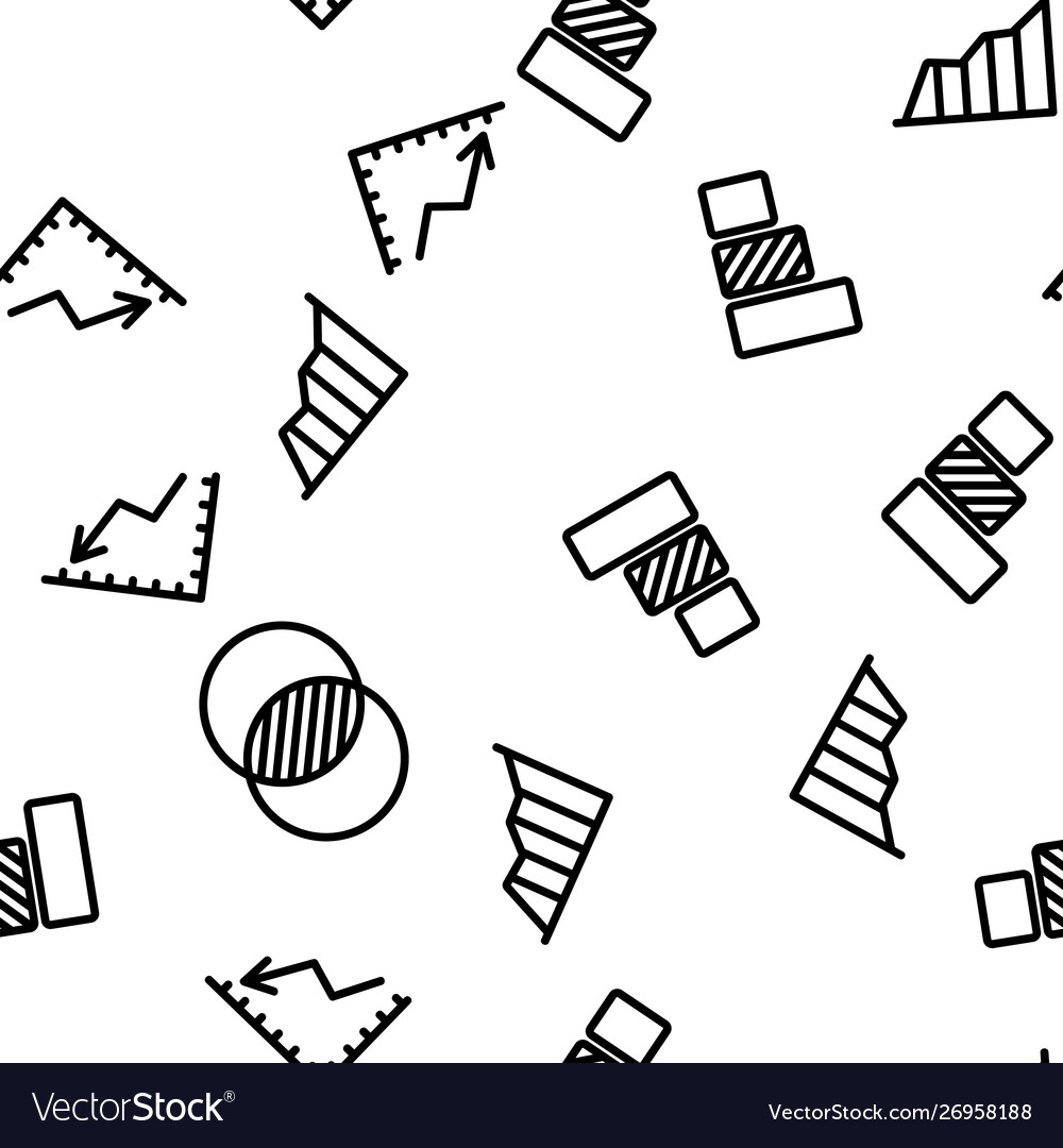 Graph seamless pattern vector image Graph seamless pattern