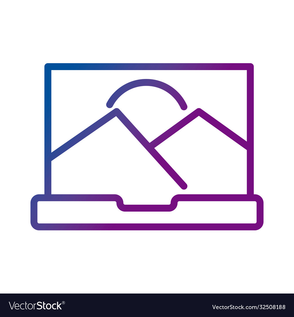 Laptop computer gradient style icon