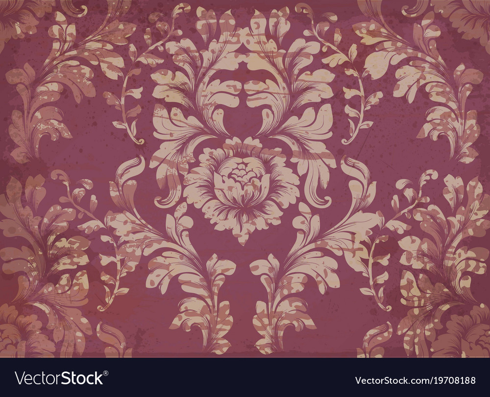 Luxurious damask pattern ornament decor